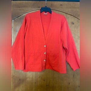 Vintage LL BEAN Freeport Maine Red Cardigan